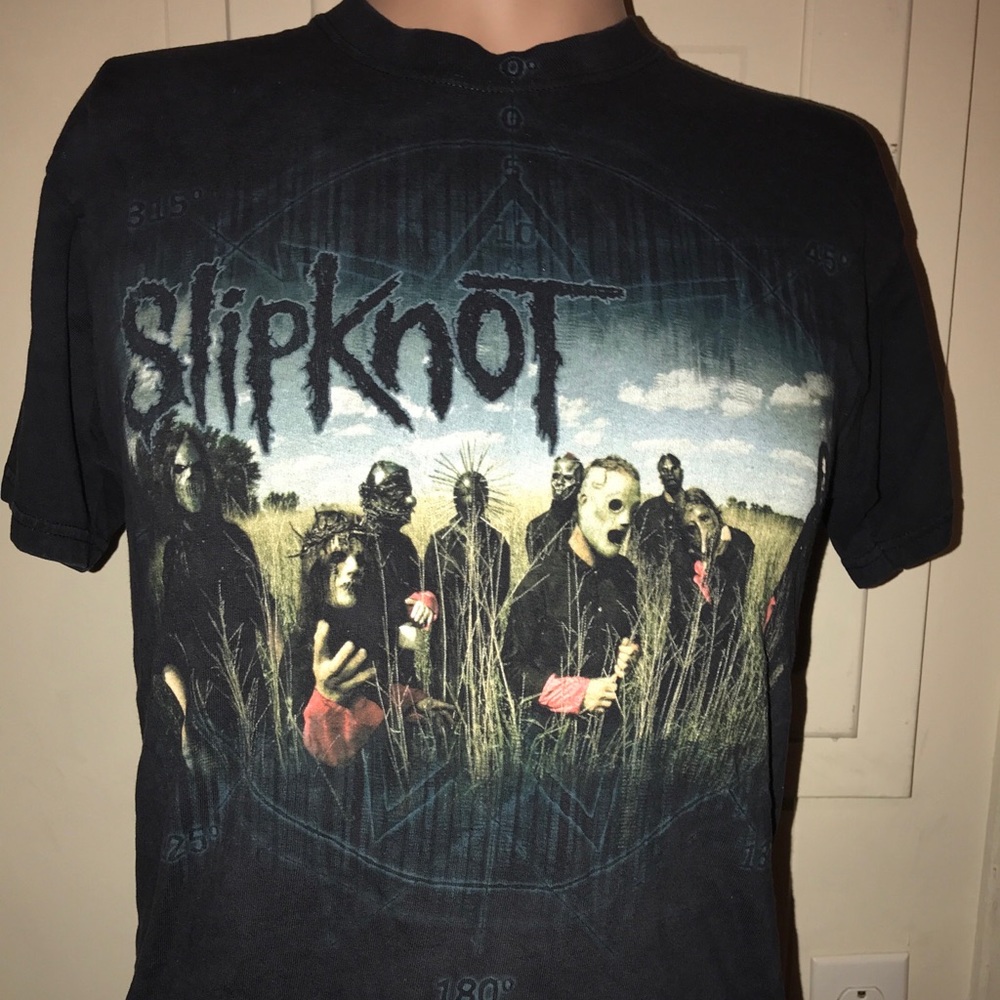 Vintage 2004 Slipknot Double-Sided Mask Shirt